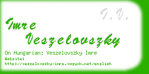 imre veszelovszky business card